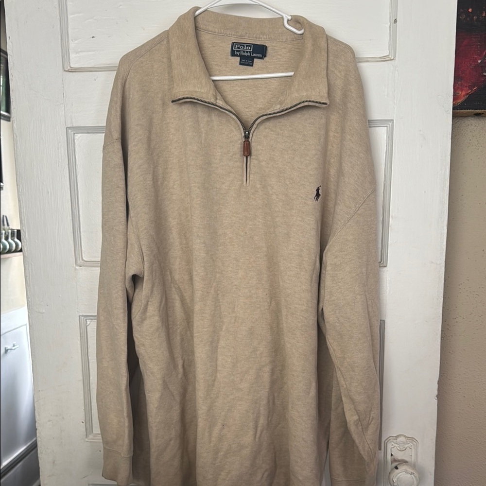 Polo by Ralph Lauren Tan Zip Up Sweater